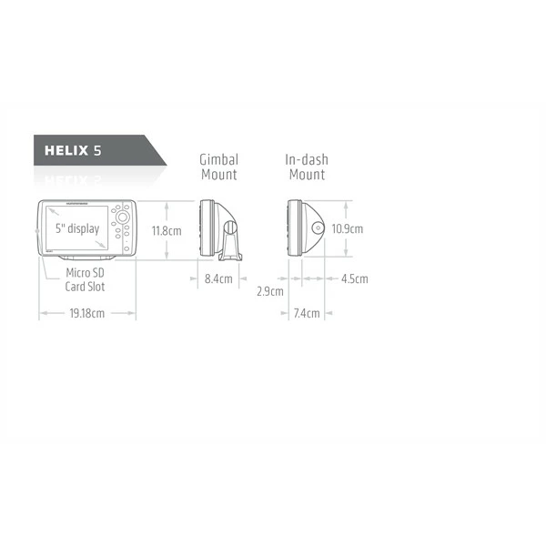 Visspullen Humminbird Helix 5 DI G2 Fishfinder 4 Visspullen Humminbird Helix 5 DI G2 Fishfinder - Afbeelding 2