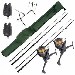 Visspullen NGT Session Carp Set Met Hengels, Molens, Beetmelders, Rod Pod én Foedraal! (15 Reviews)